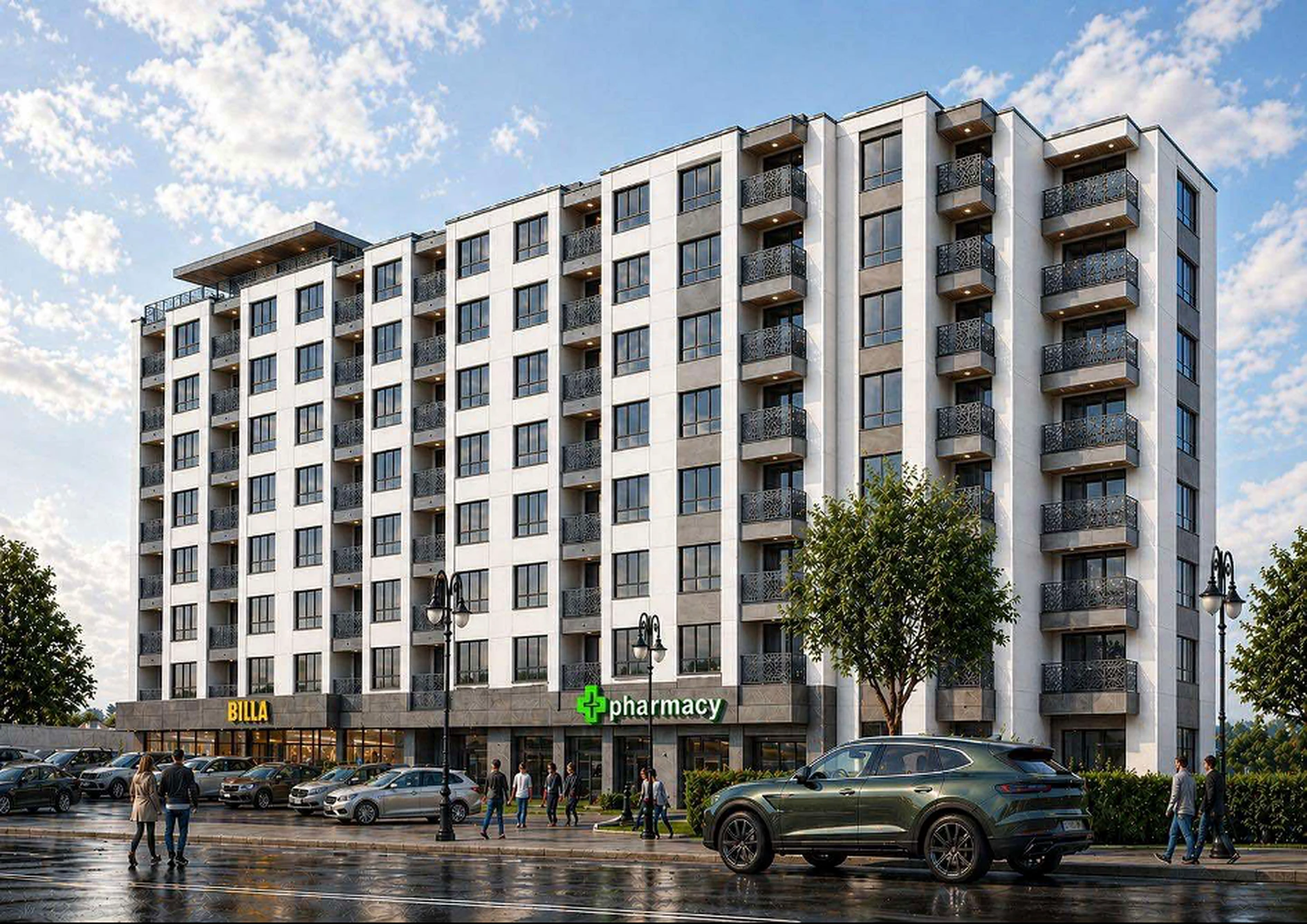 Daytime facade visualization of LG Comfort Residence