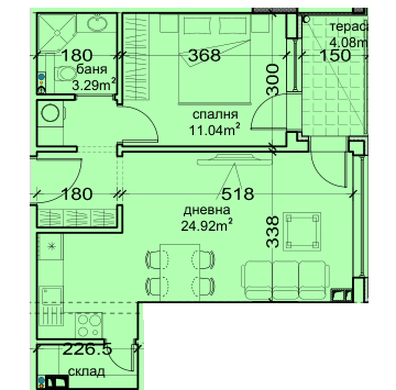 Планировка А 608